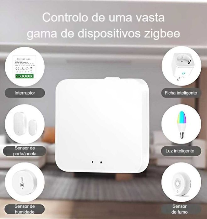 Hub Inteligente Zigbee 3.0 WiFi 2.4G – Gateway Mini Automação Residencial | Até 50 Dispositivos | App Remota