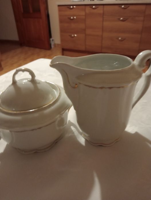 Cukiernica i mlecznik antyk zestaw