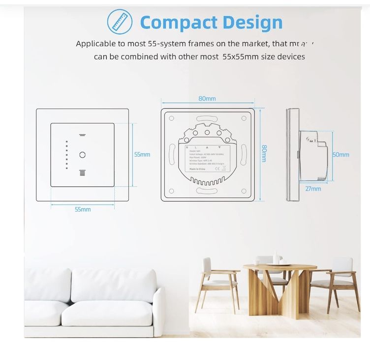 CURRYSMARTER [Gen7 Pro] Przełącznik roletowy WiFi