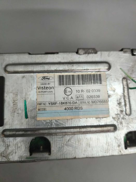 FORD, Radio fabryczne 4000RDS, OE: YS6F-18K876-DA, Jest KOD do radia!