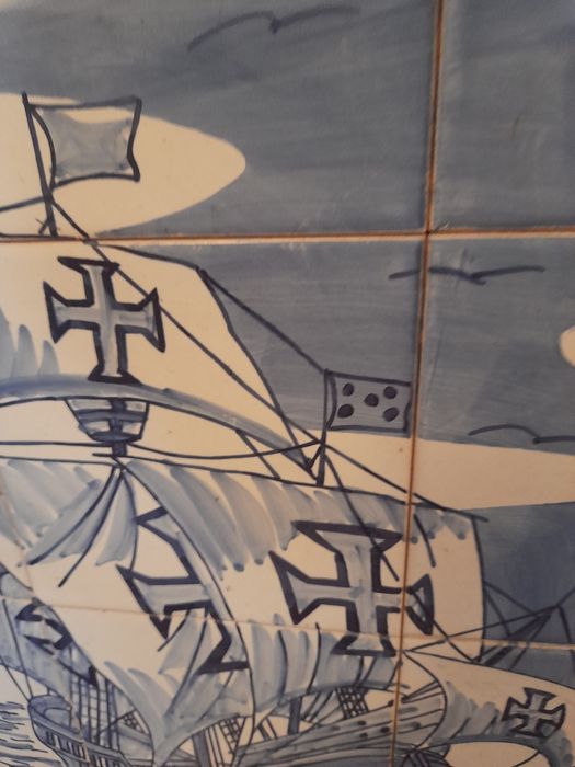 Quadro em Azulejo 49×64. AZULARTE  pintado a mão.