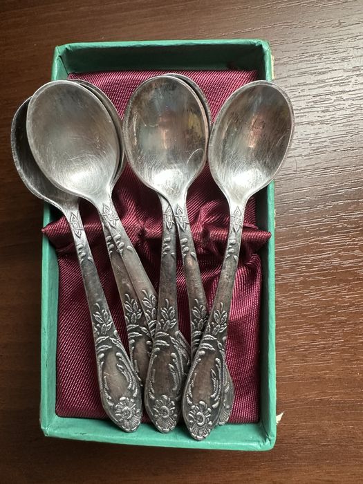 Кавові мельхіорові ложкі,вінтаж,70 роки