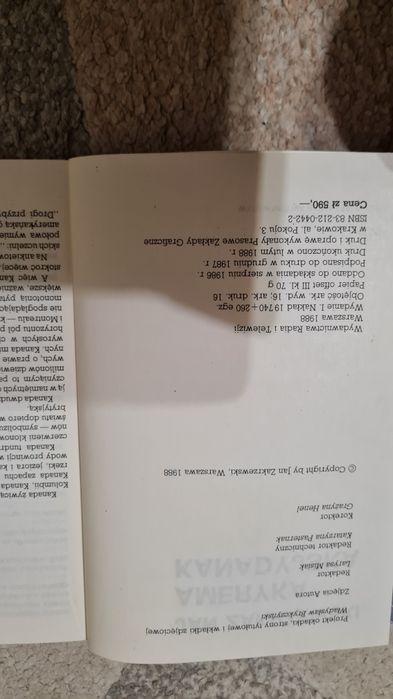 Ameryka kanadyjska J. Zakrzewski