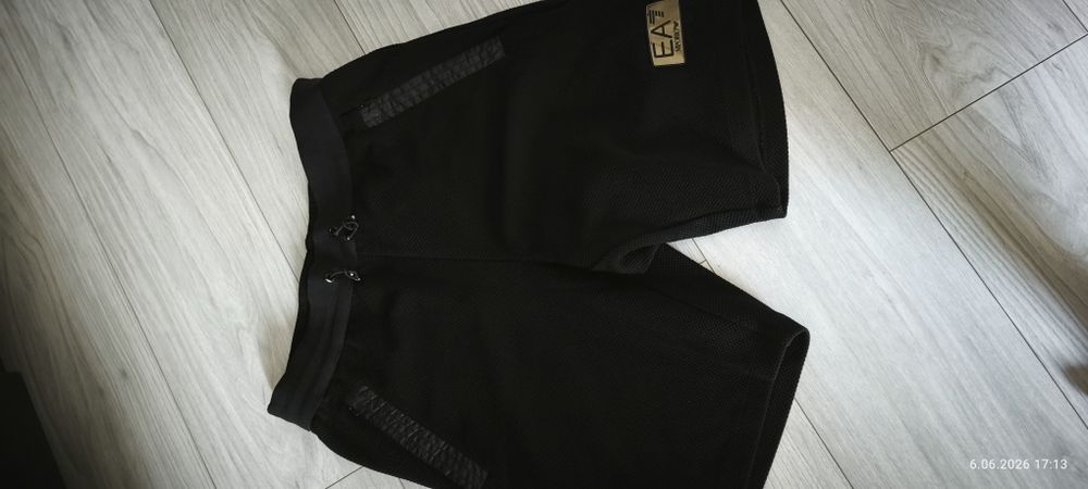 Emporio Armani EA7 Dres Czarne Męskie Spodenki Bawełniane Szorty r.M