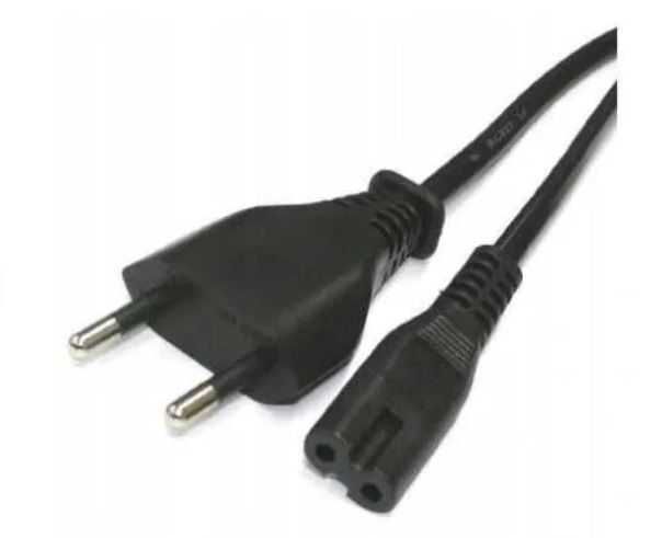 2x Kabel zasilający typu ósemka do zasilacza, radia, tv 1-2m NOWA