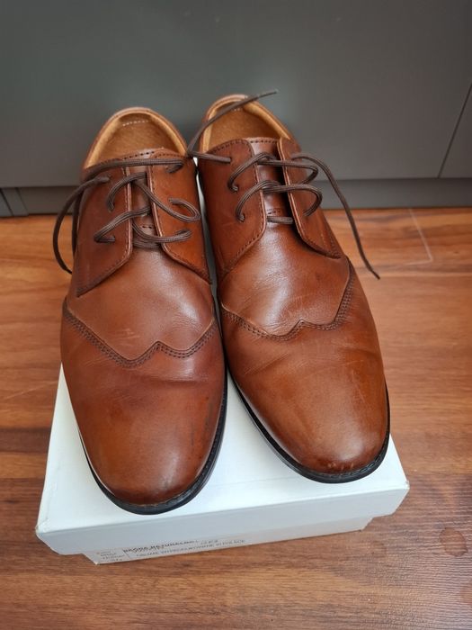 Buty skórzane brązowe rozm 34