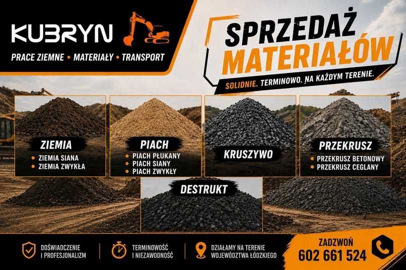 Piach * Ziema * Kruszywa * Transport * Sprzęt Ciężki * Odbiór Odpadów