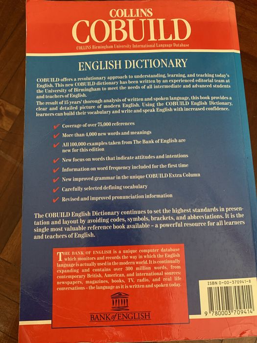 Collins cobuild English dictionary