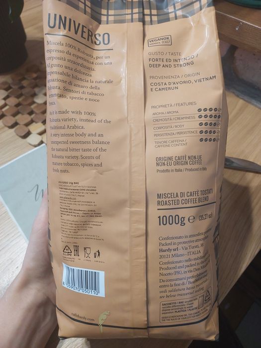 Kawa Hardy ziarno 1kg Universo