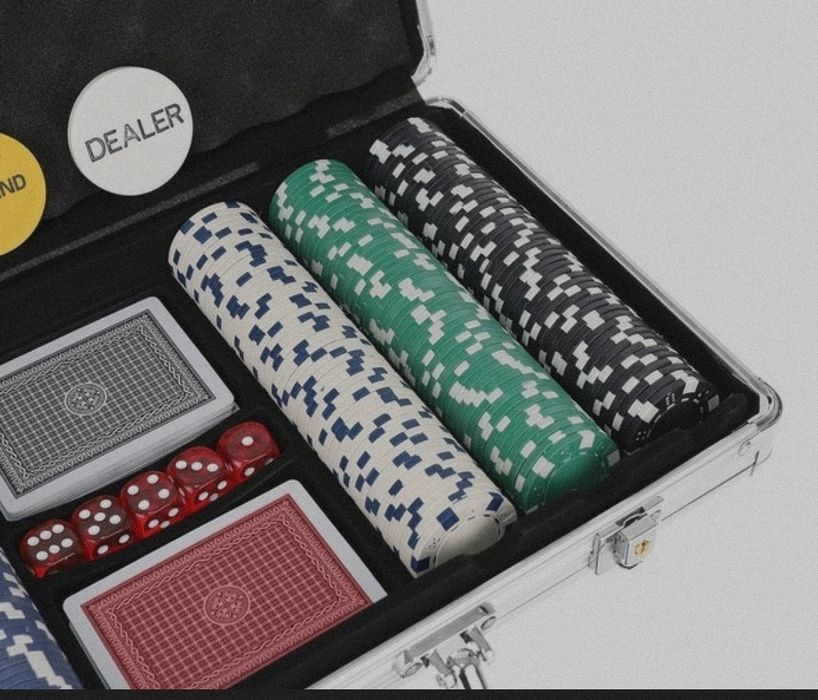 Алюміній 300 фишек  Набор для покеру жетоны фишки для покера 300 шт