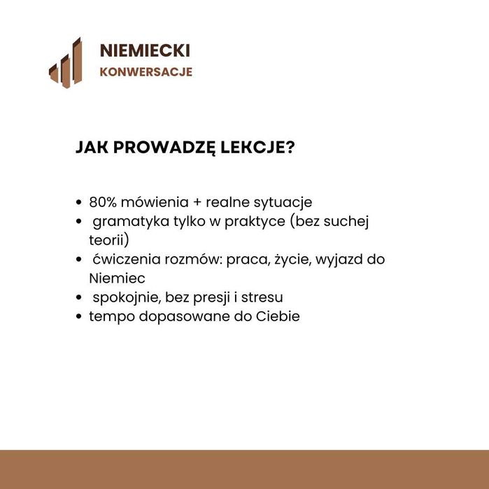 Niemiecki korepetycje | A1–C2 | konwersacje | online | niemiecki dla dorosłych | mówienie od 1 lekcji