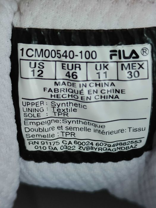 Buty Fila roz 46 nowe skóra białe