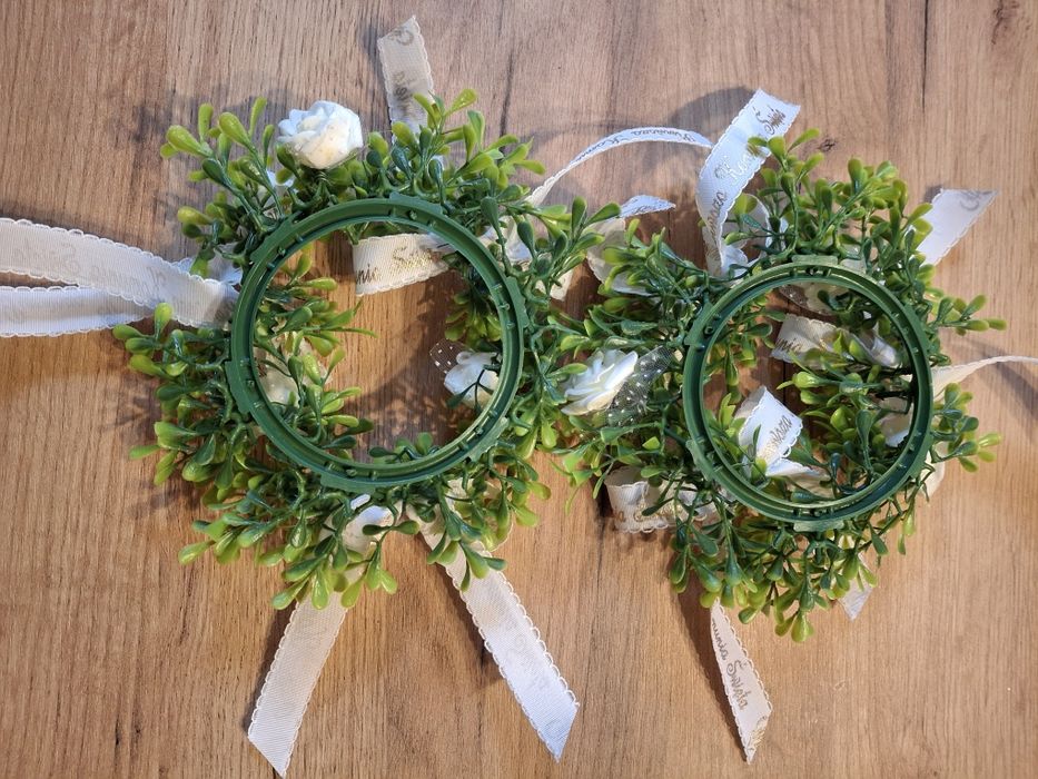 Stroik/ wianek do świecy -komunia 2 szt.