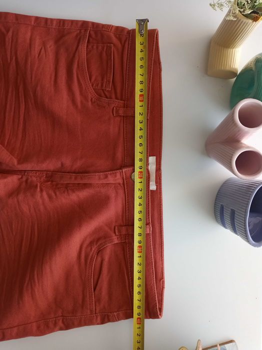 Szorty H&M 38 M krótkie spodenki ceglane jeansowe