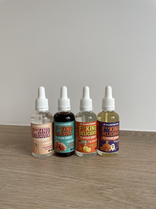 All Nutrition drops, aromaty, kropelki slodzace