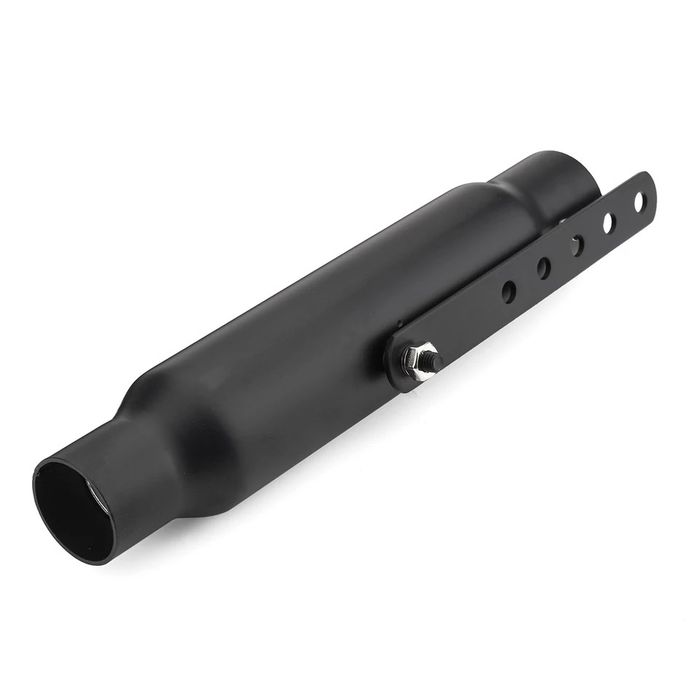 Escape curto 32 cm  moto cafe racer cromado ou preto