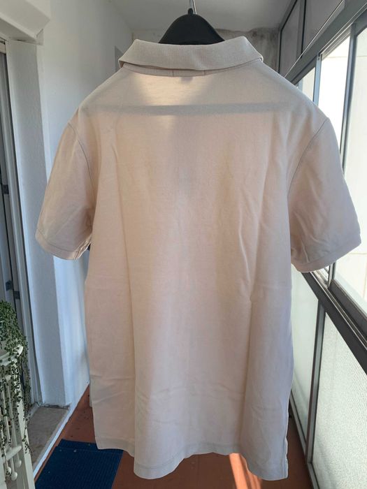Polo Burberry Brit Beige Original – Tamanho S – Com Padrão Xadrez na Carcela