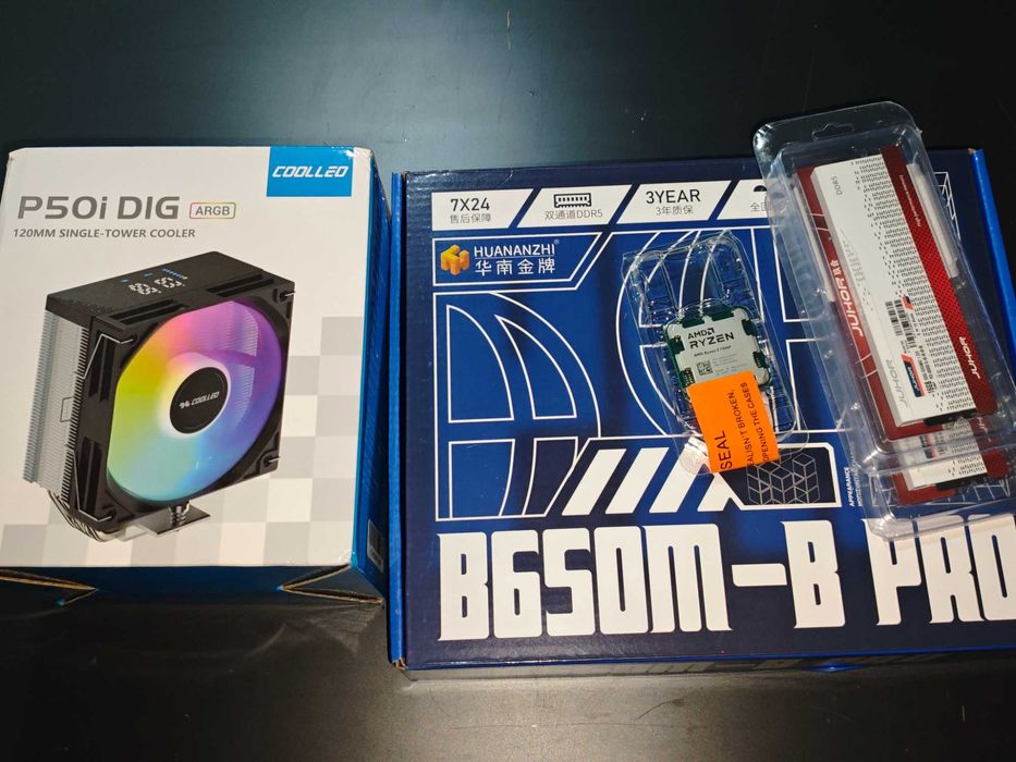 AM5 B650M-B PRO, Ryzen 5 7500f, DDR5 16 GB, Coolleo P50i DIG комплект