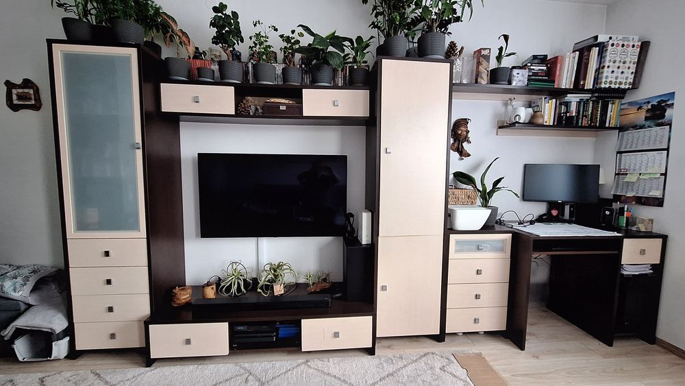Komplet mebli meble Wajnert Dakota meblościanka biurko półki