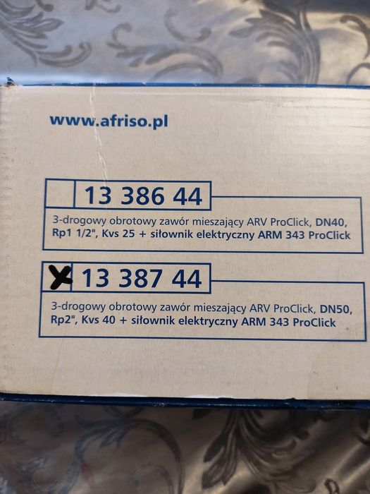 13 387 Zestaw Zawór 3 drogowy dn50 ATV, siłownik ARM 343 ProClick