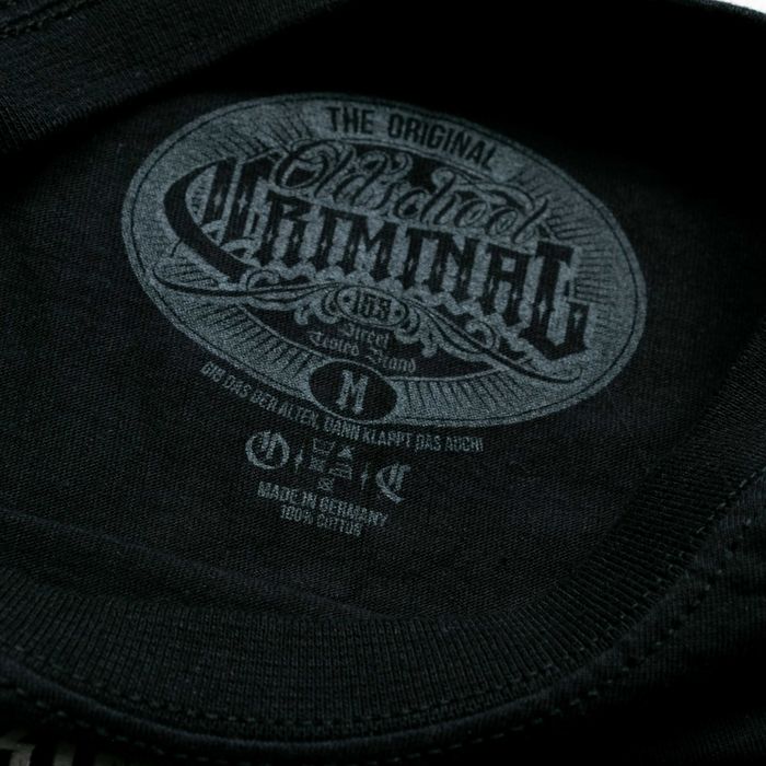 oldschool criminal t-shirt doubleprint M made in Germany slim