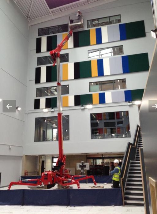 Usługi podnośnikiem koszowym na gąsienicach 23m_ 98cm szerokości pająk