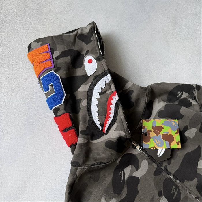 Зіп-худі Bape A Bathing Ape Shark Full Zip Camo / Худі Бап Апе Шарк Камуфляж