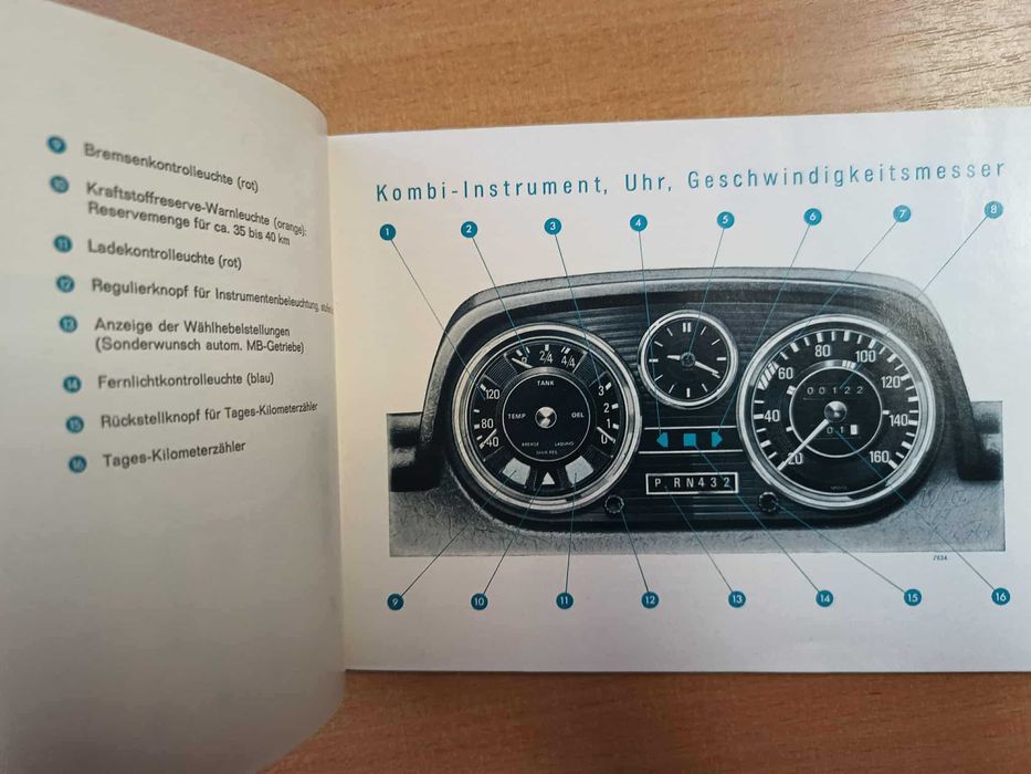 Instrukcja obsługi Mercedes W115 - 200D - 220D - 1970 r. - 1. seria
