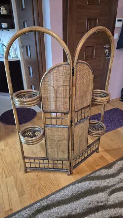 Kwietnik rattanowy parawan z rattanu