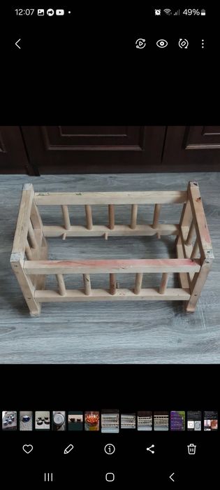 Ліжко для ляльок дерев'яне