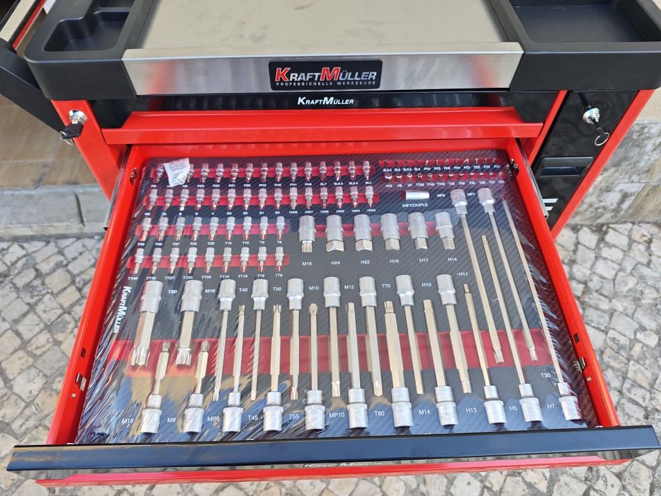 Carrinho de ferramentas Kraft Muller 7 gavetas 7 cheias