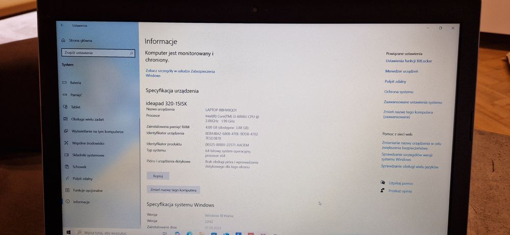 Laptop lenovo ideapad 320