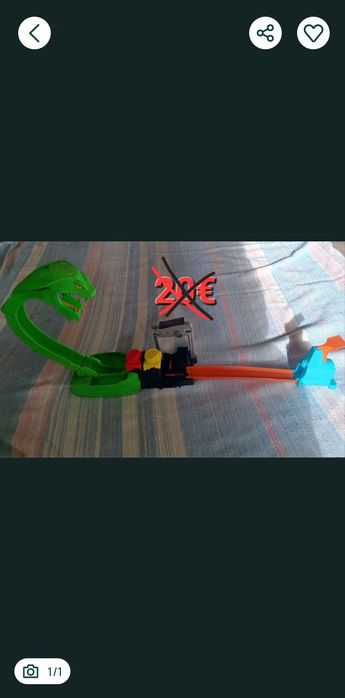 Pista Hot Wheels Serpente de Slime