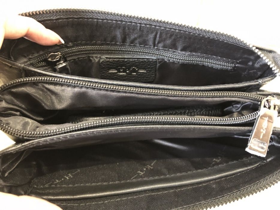 HT Leather Барсетка Мужская сумка из натуральной кожи Кожаная сумка