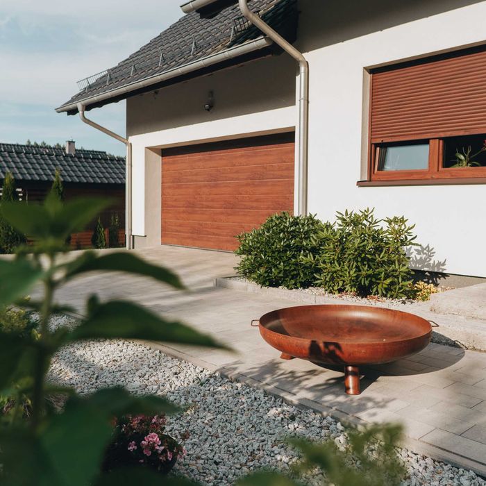 Palenisko ogrodowe Corten na nóżkach 70cm blacha 3mm grill + Gratis