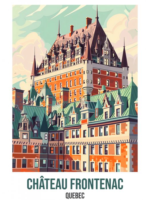 Plakat 30x40cm Chteau Frontenac
