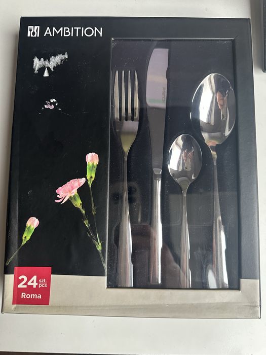 Ambition sztućce zestaw 24 szt ze stali nierdzewnej komplet dla 6 osób