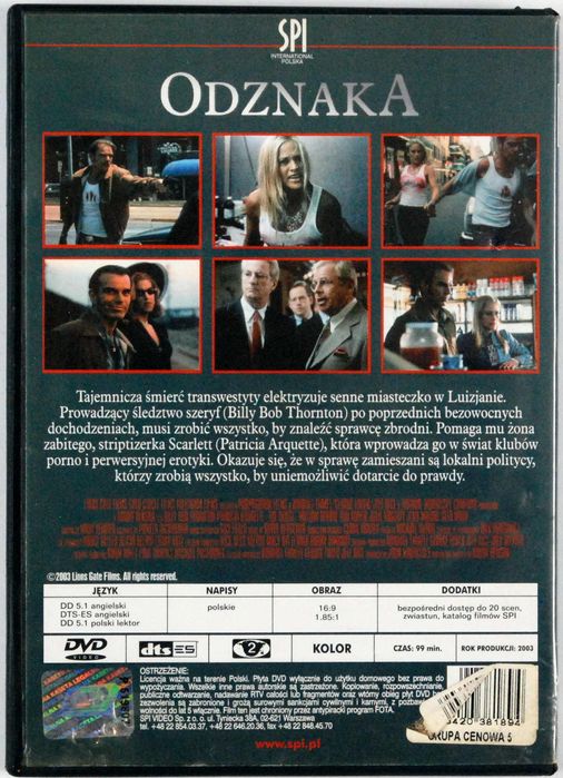 DVD Odznaka (Billy Bob Thornton)