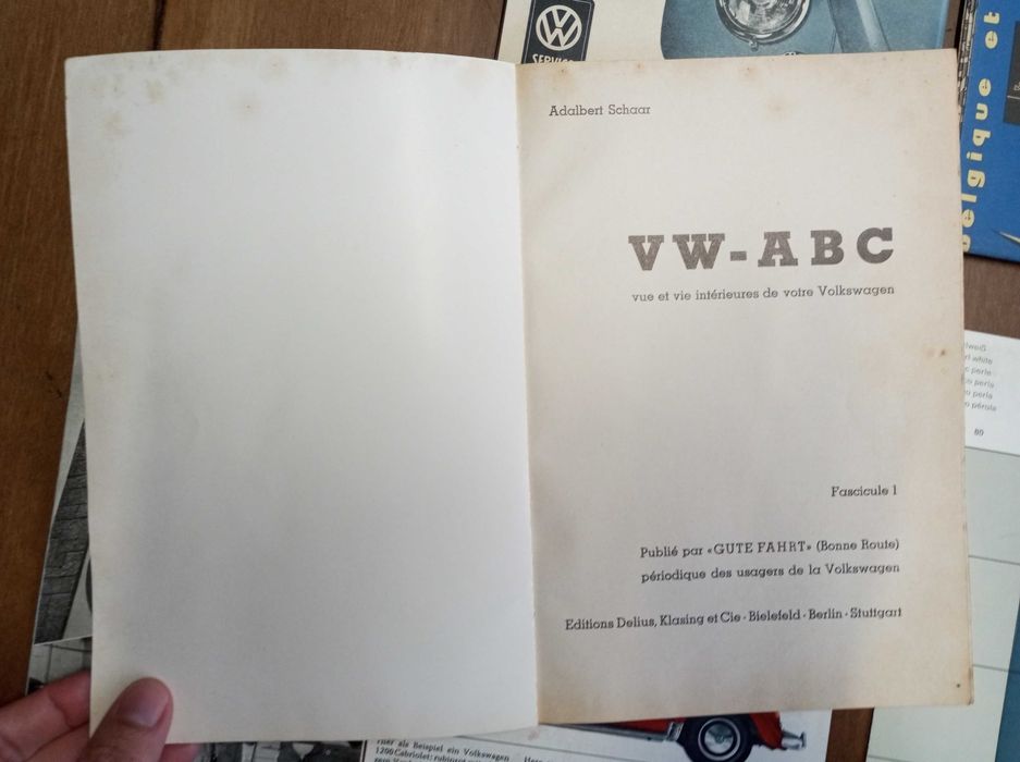 Antigas brochuras mapas catálogos VW Volkswagen