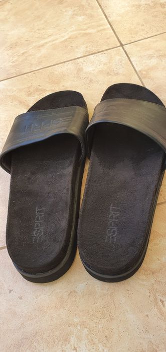 Klapki ESPRIT czarne rozmiar 42 stopa 26,5cm stan bardzo dobry