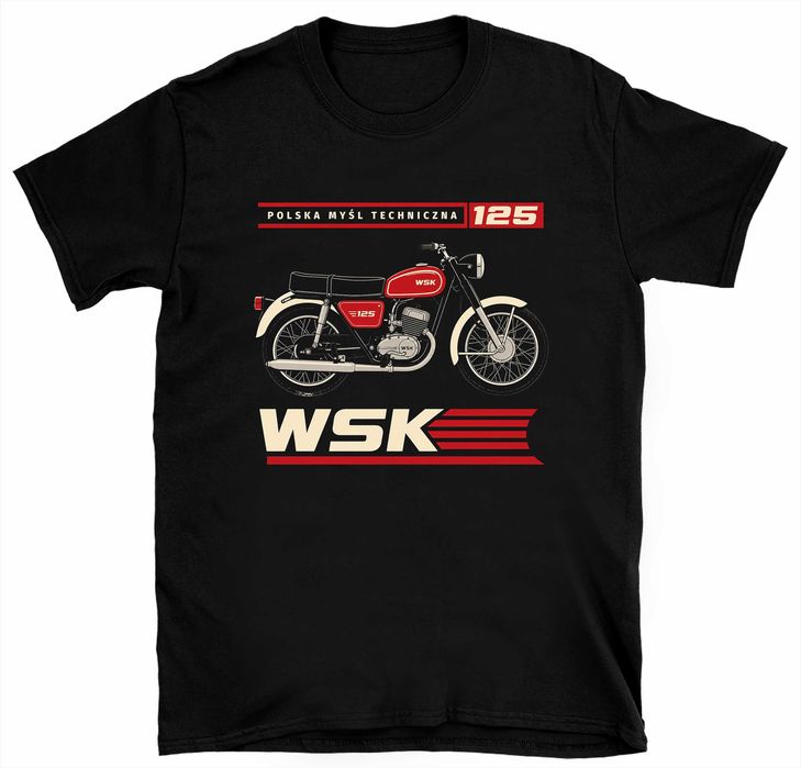 Koszulka męska motor WSK stary klasyk motocykl polski WSK koszulka prezent, rozmiar L