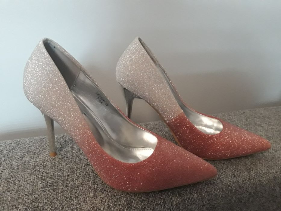 Szpilki,ombre, błyszczące,r.38 Nowe,piękne!