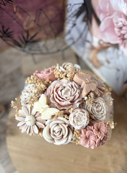 Flowerbox Bukiet ze świec sojowych w torebce