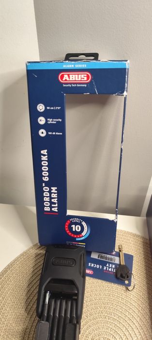 składane zapięcie rowerowe Abus Bordo 6000KA Alarm
