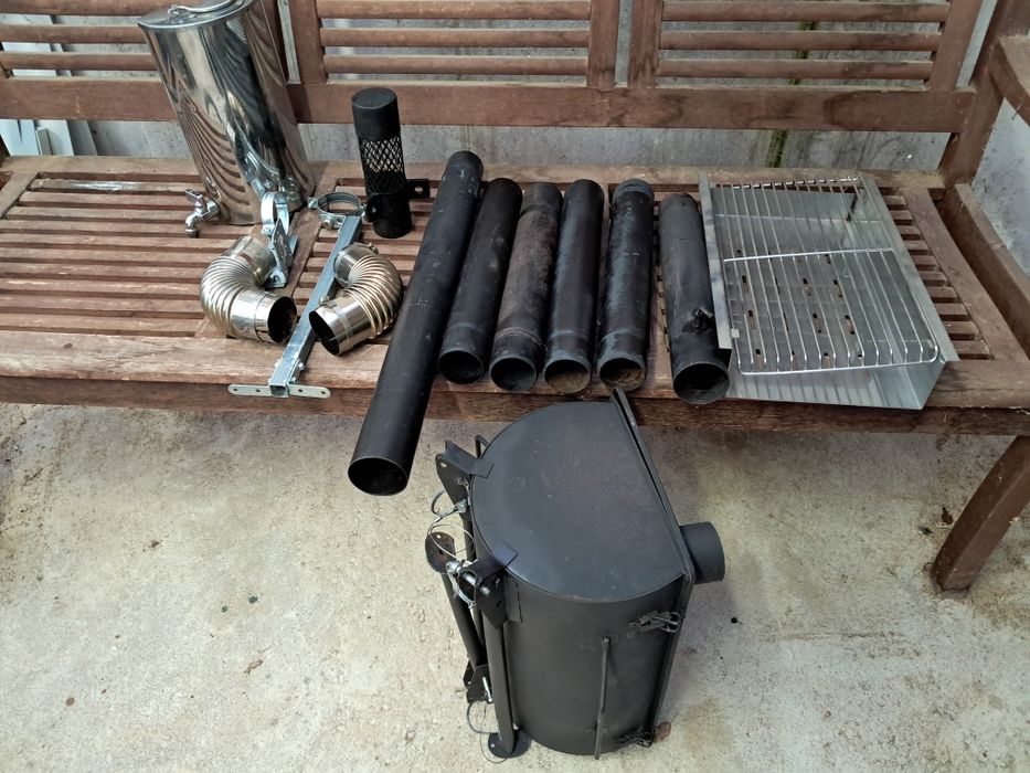 Fogão de tenda com grelhador
