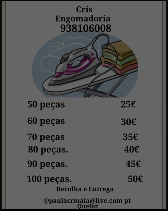 Engomadoria c/ recolha e entrega