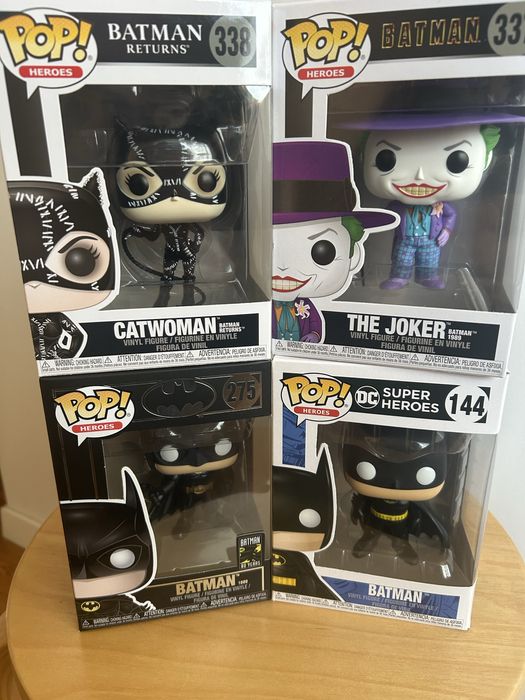 Funko pops Marvel, Harry Potter, Toy Story, He-Man, Star Wars, Batman.