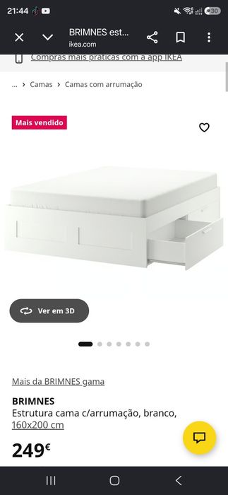 Cama 1,60x200 com gavetoes