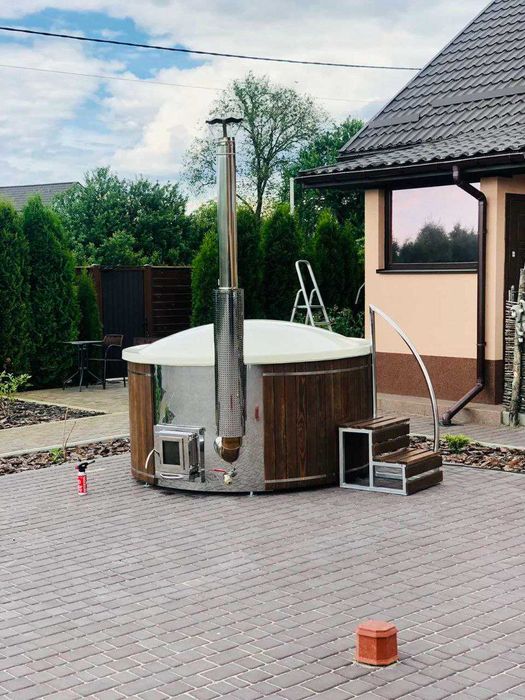 Чан на дрова Баня офуро Мобільна лазня Гарячий басейн Спа купель