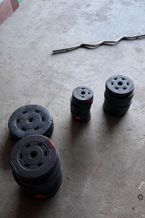 Obciązenie bitumiczne 90kg + gryf łamany gratis